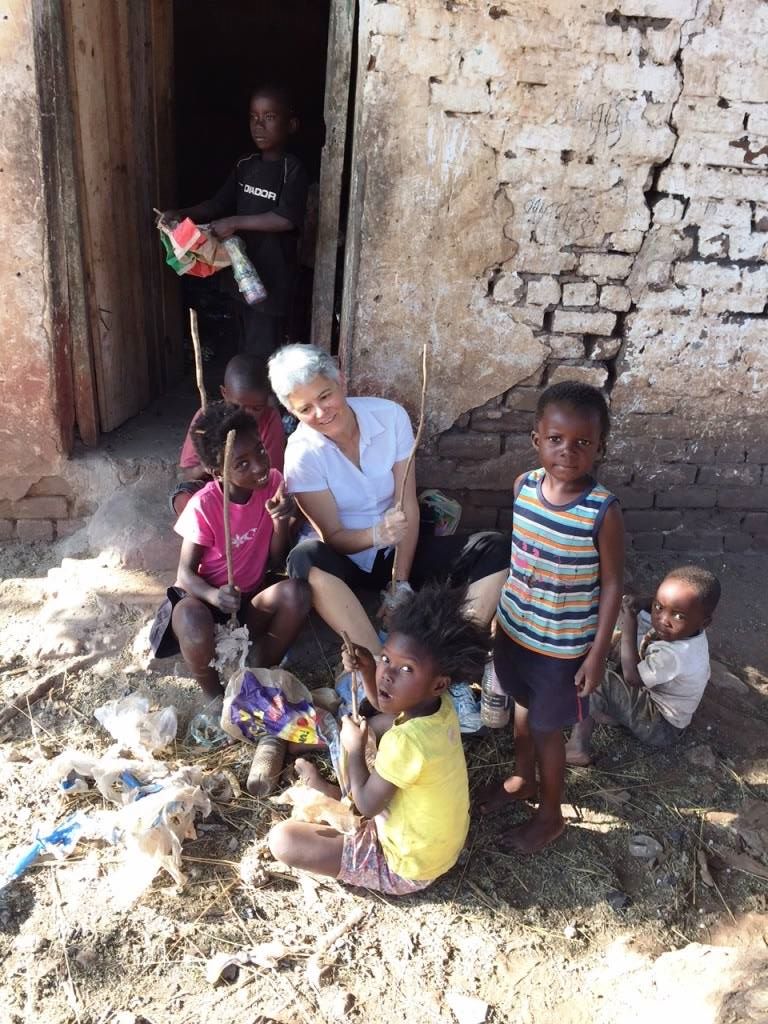 CSU professor working with children in Zambia