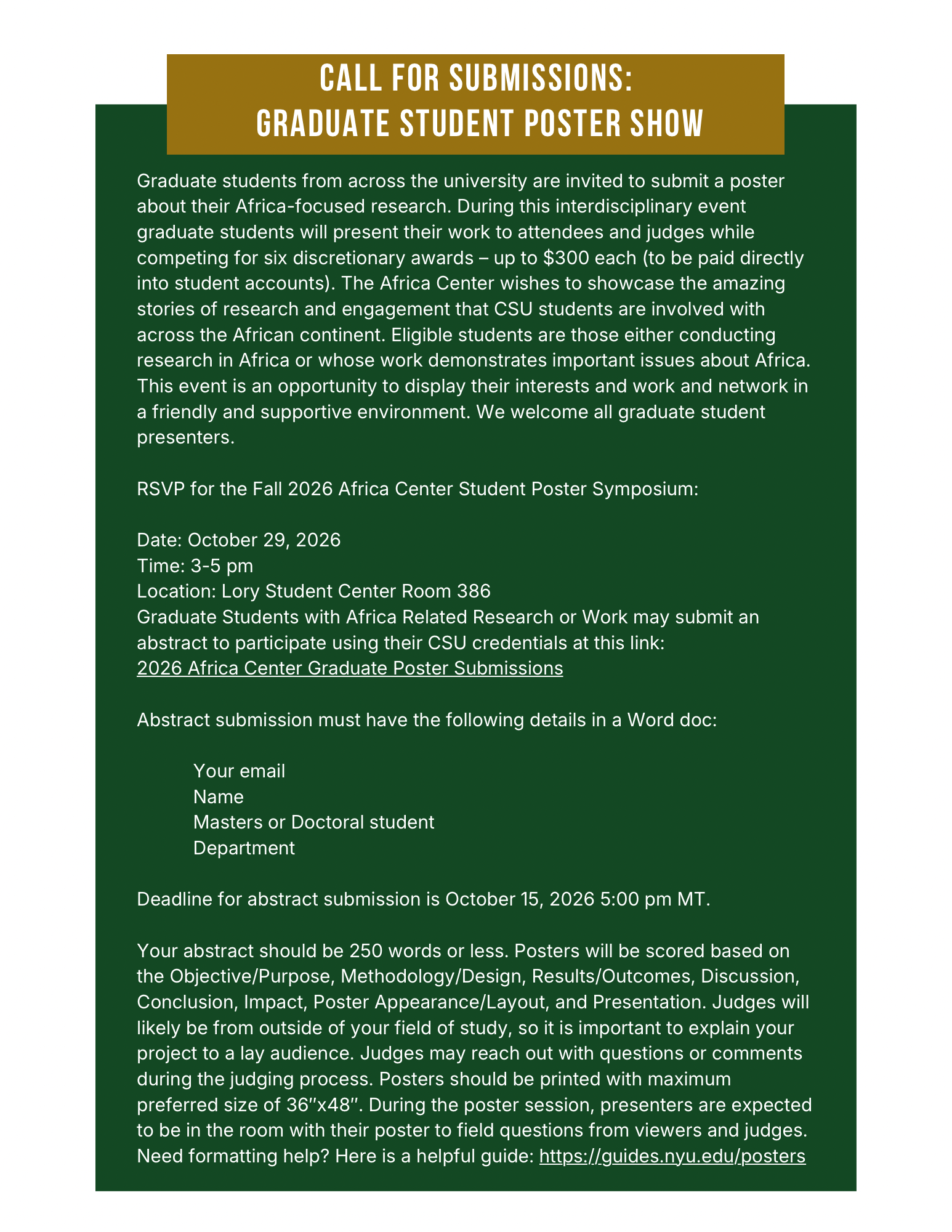 Poster Show Call